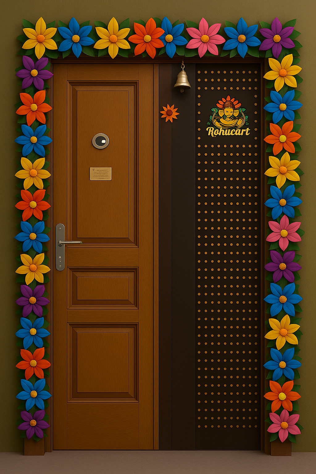 More Desiegns Flower Tooran (4 feet by 8 feat)